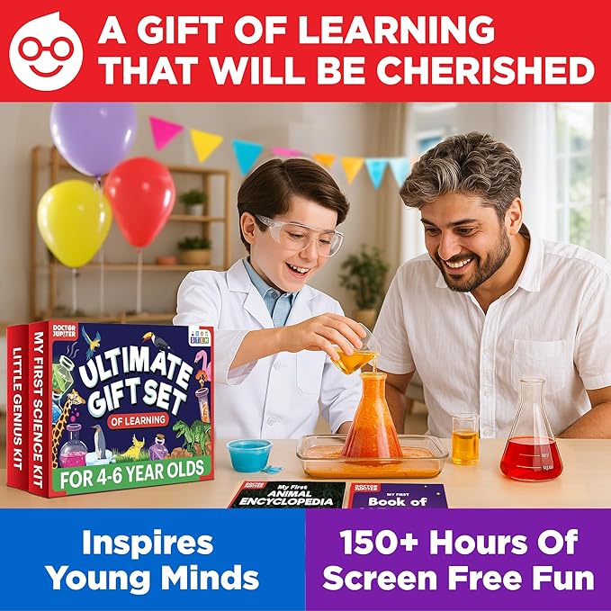 Doctor Jupiter Ultimate Gift Set of Learning| Set of ‘My First Science Kit’, ‘Little Genius Kit’ for Kids Ages 4-6|Birthday Gift for Boys, Girls| STEM Learning & Education Toys for 4,5,6 Year Old DoctorJupiter