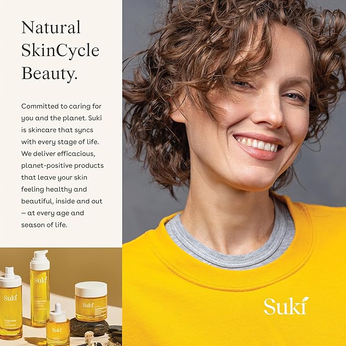 Suki Skincare Exfoliate Foaming Cleanser - With Natural Sugar & Colloidal Oat - Facial Exfoliator & Mechanical Exfoliant that Reduces Dry Skin Buildup While Promoting Radiant, Smooth, Soft Skin - 4 oz Suki