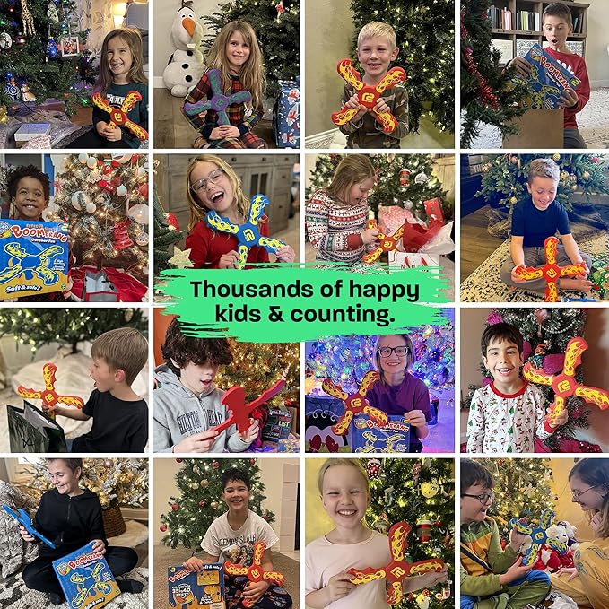 Boomerangs for Kids - Christmass Gifts for Grandkids Boys & Girls All Ages - Outdoor Flying Disc - Fun Boy Stocking Stuffers - Boys Toys Age 8-10 Year Old & 10-12 & Up - Beach Toys for Kids Presents RefreshSports