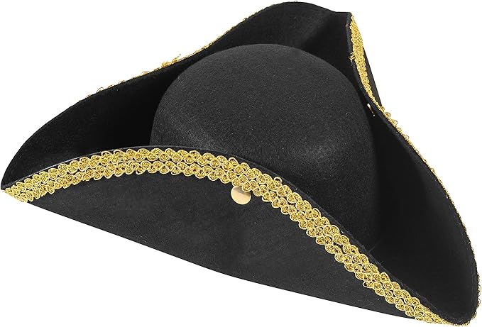 Funny Party Hats Colonial Style Tricorn Hat - Revolutionary War Deluxe Colonial Tricorn Hat Funny+Party+Hats