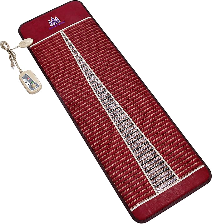 MediCrystal Infrared Heat Amethyst & Tourmaline Mat - Full Size 72"x24" - Adjustable FIR Heating 86-158°F - Deep Warmth Hot Stone Pad - Whole Body Comfort & Health - Original Manufacturer MediCrystal