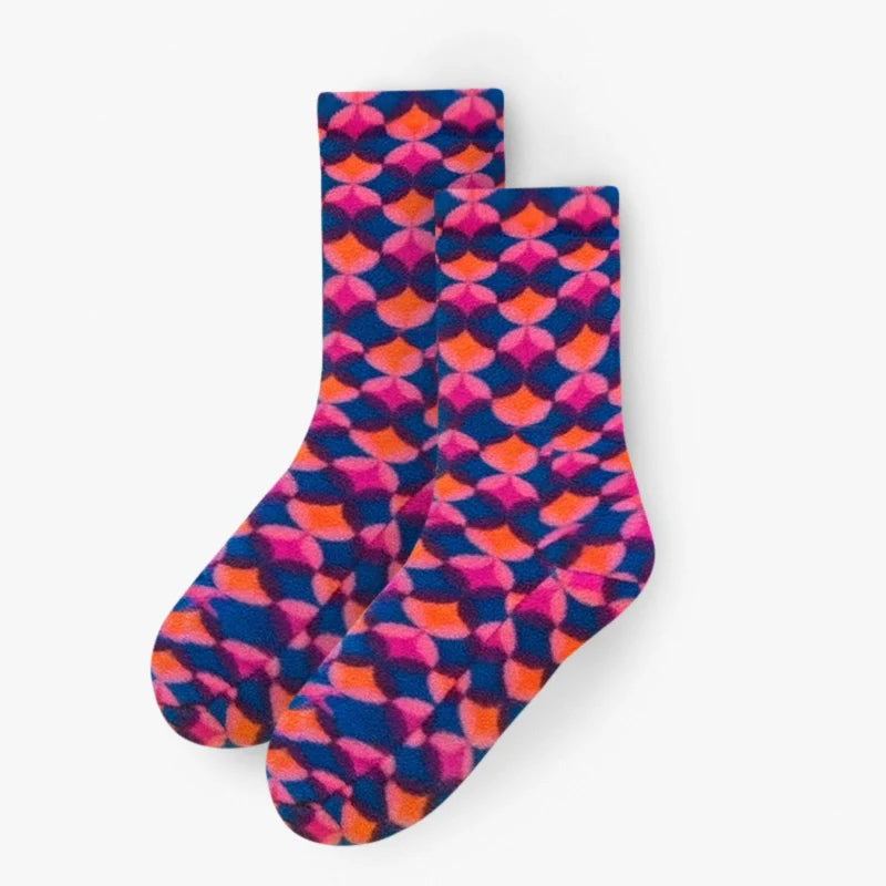 Polar Feet Fleece Socks - Art Deco