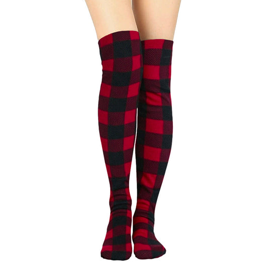Over-the-Knee Fleece Socks - Lumberjack