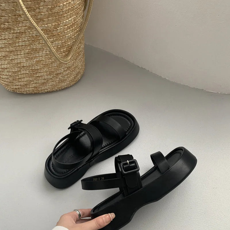 Minimal Luxe Buckle Sandals