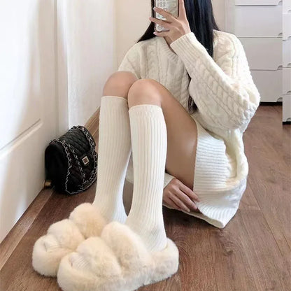 Cozy Ribbed Knit Socks