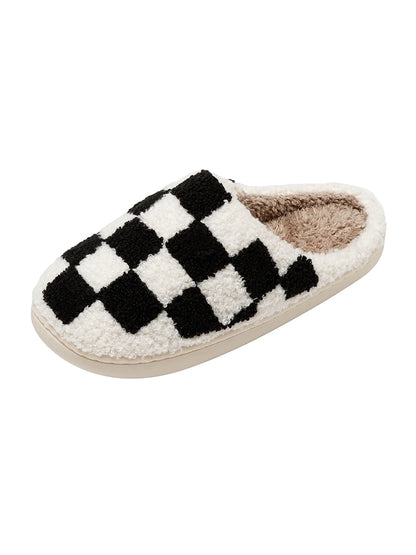 Checkered Cozy Slippers