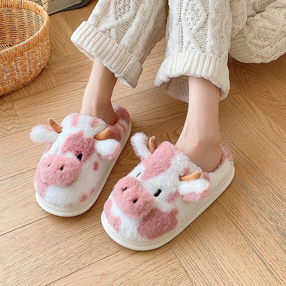 Cow Cuddles Plush Slippers