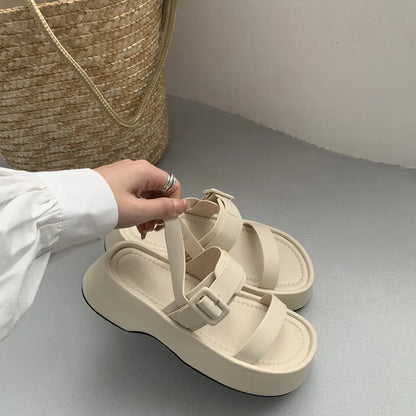 Minimal Luxe Buckle Sandals