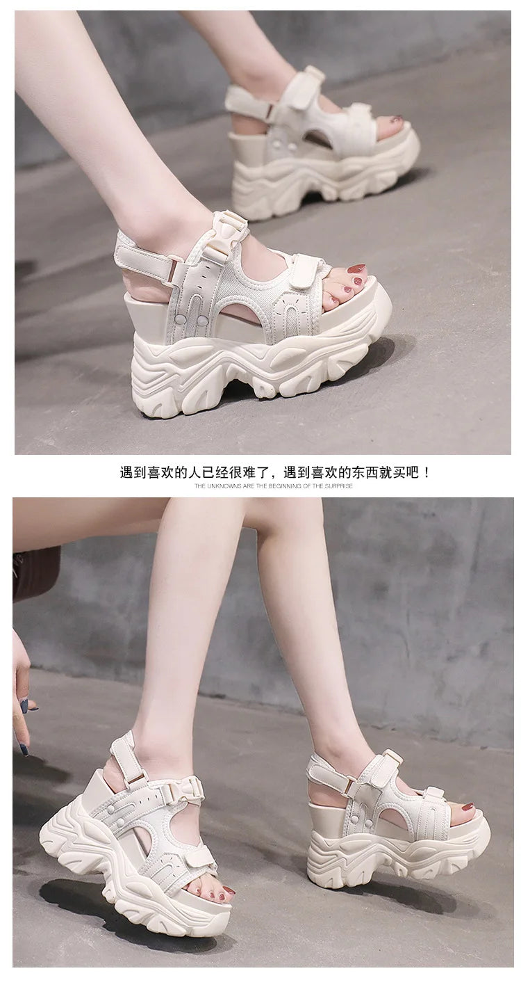 Super High Hidden Wedge Platform Sandals