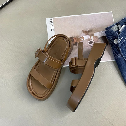 Minimal Luxe Buckle Sandals