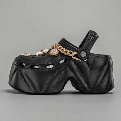Chunky Chain Platform Sandals