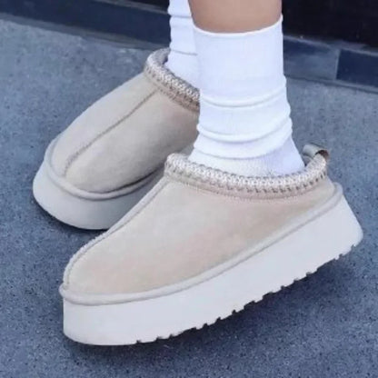 Cozy Stitch Platform Slippers