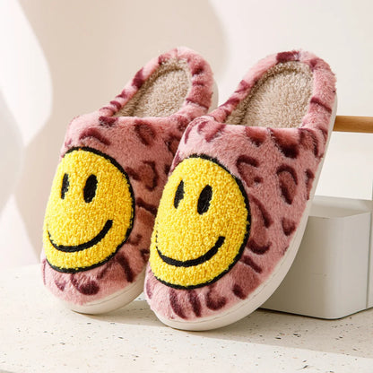 Leopard Smiley Cozy Indoor Slippers