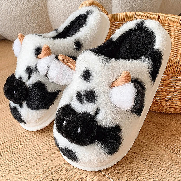 Cow Cuddles Plush Slippers