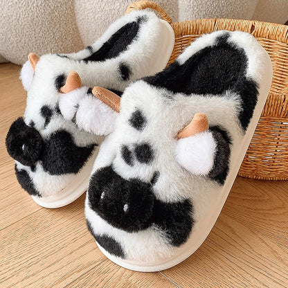 Cow Cuddles Plush Slippers