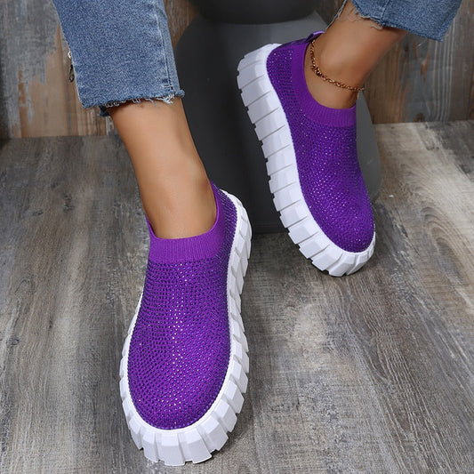 Bling Bling Mesh Platform Vulcanized Shoes