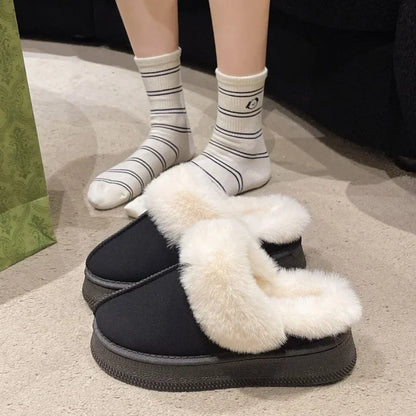 Cozy Plush Platform Slippers