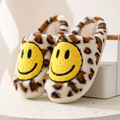 Leopard Smiley Cozy Indoor Slippers