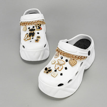 Chunky Chain Platform Sandals