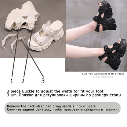 Super High Hidden Wedge Platform Sandals