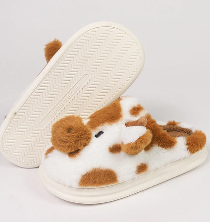 Cow Cuddles Plush Slippers