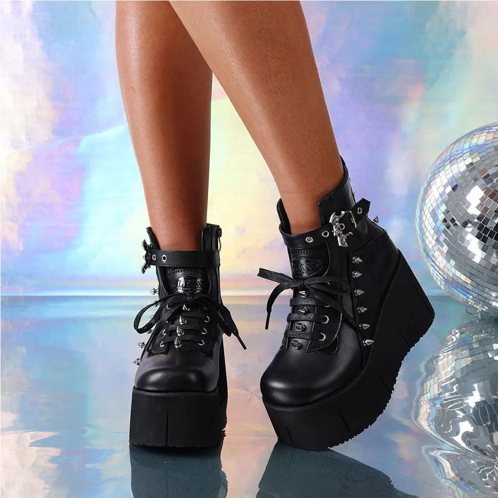 Gothic Rivet Platform Boots