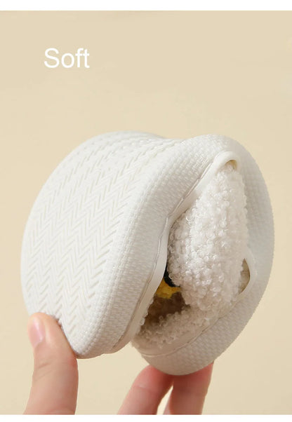 Smiley Face Plush Slippers