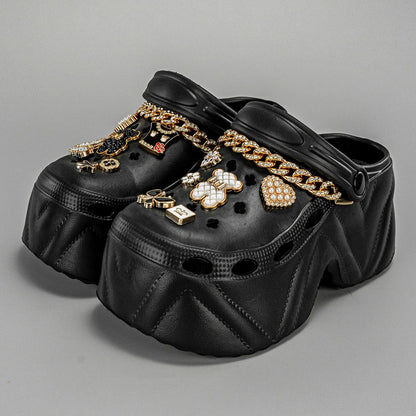 Chunky Chain Platform Sandals