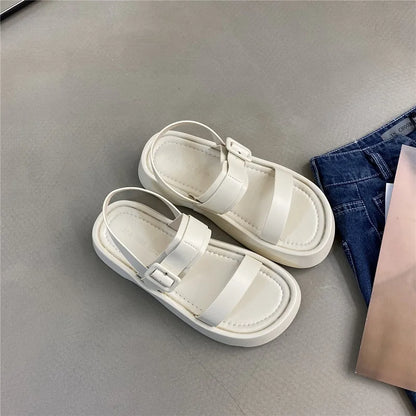 Minimal Luxe Buckle Sandals