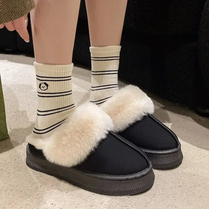 Cozy Plush Platform Slippers