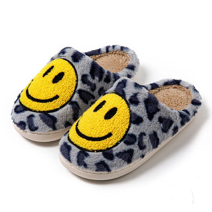 Leopard Smiley Cozy Indoor Slippers