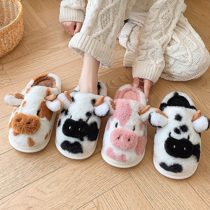 Cow Cuddles Plush Slippers