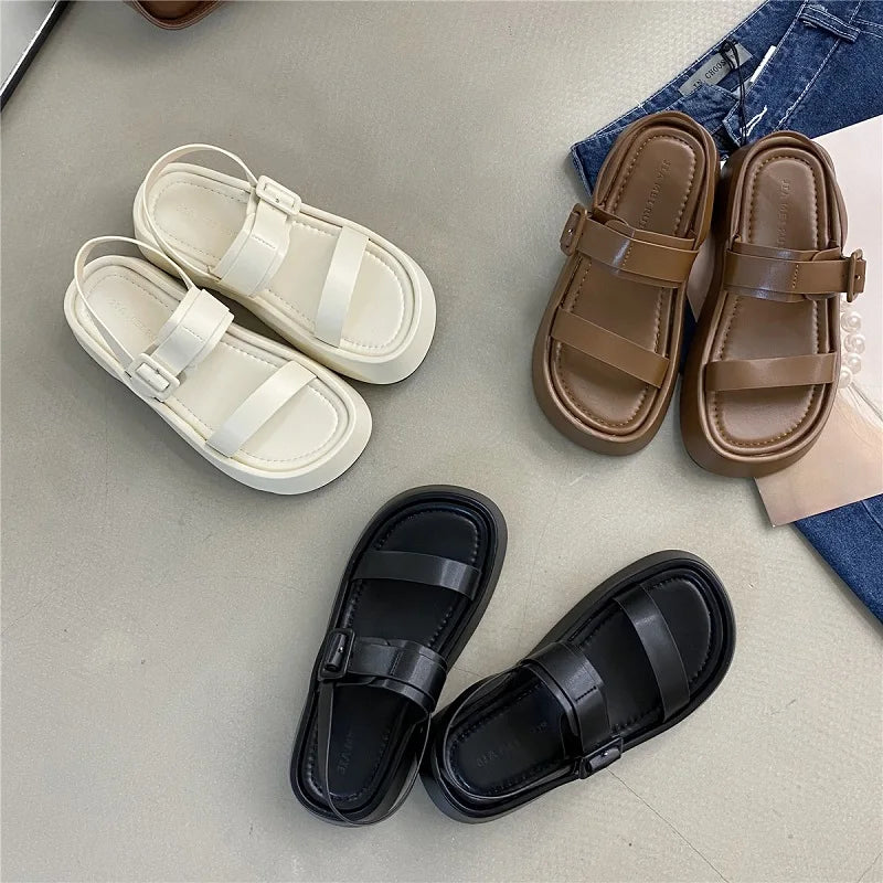 Minimal Luxe Buckle Sandals