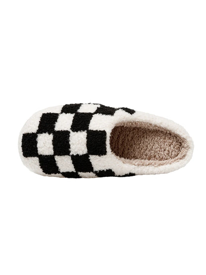 Checkered Cozy Slippers