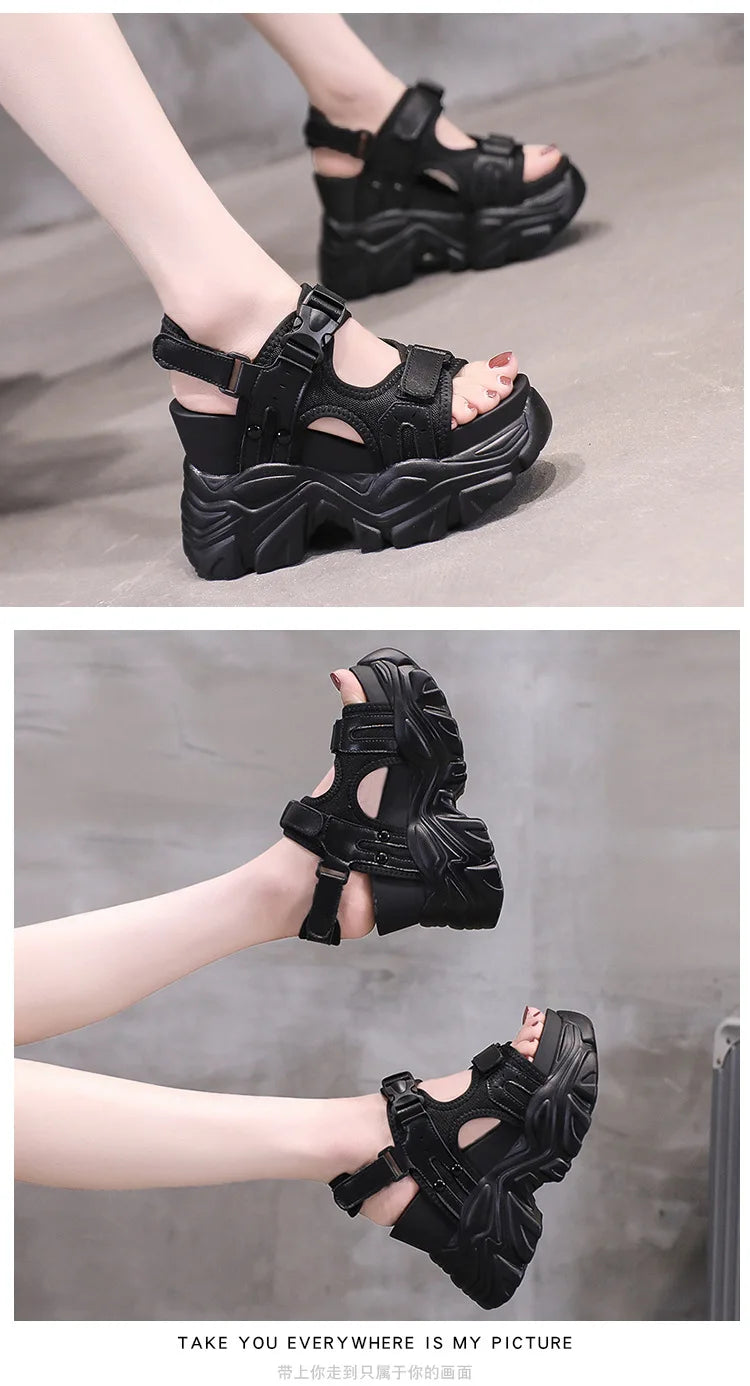 Super High Hidden Wedge Platform Sandals