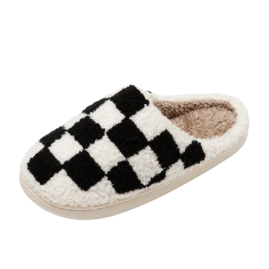 Checkered Cozy Slippers