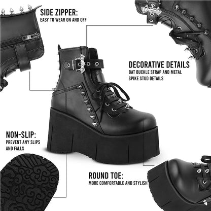 Gothic Rivet Platform Boots