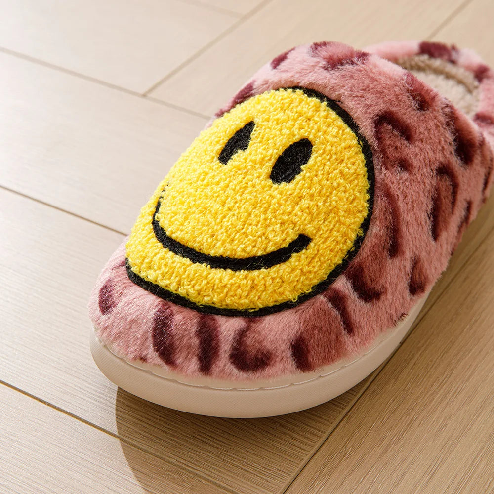 Leopard Smiley Cozy Indoor Slippers