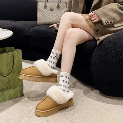 Cozy Plush Platform Slippers