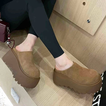 Suede Chunky Platform Clogs