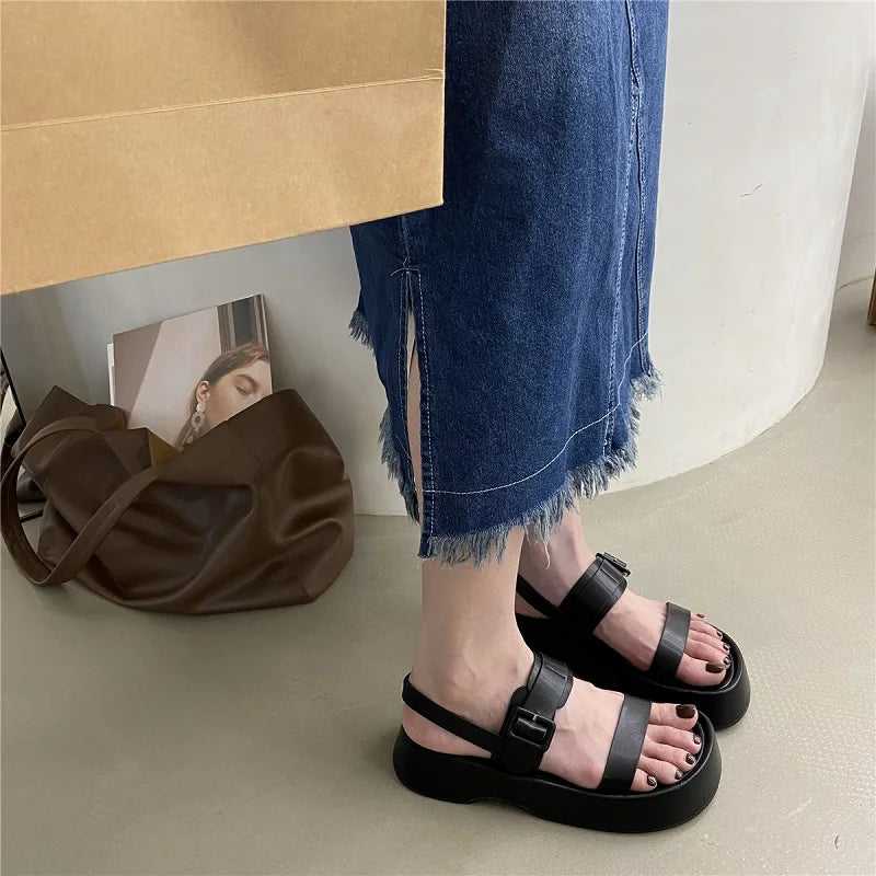 Minimal Luxe Buckle Sandals