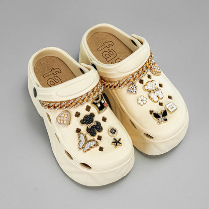 Chunky Chain Platform Sandals