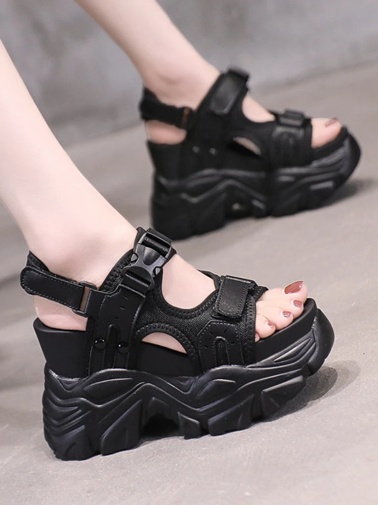 Super High Hidden Wedge Platform Sandals