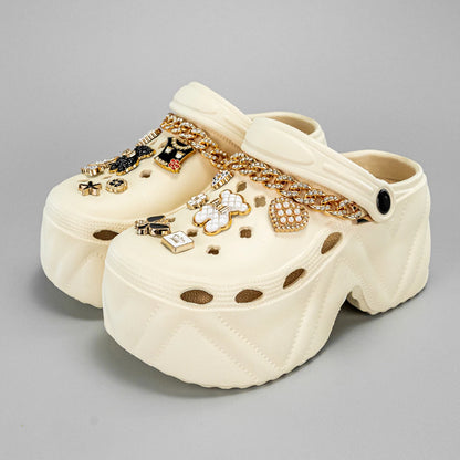 Chunky Chain Platform Sandals