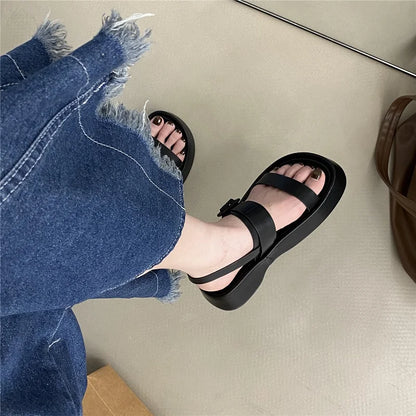 Minimal Luxe Buckle Sandals