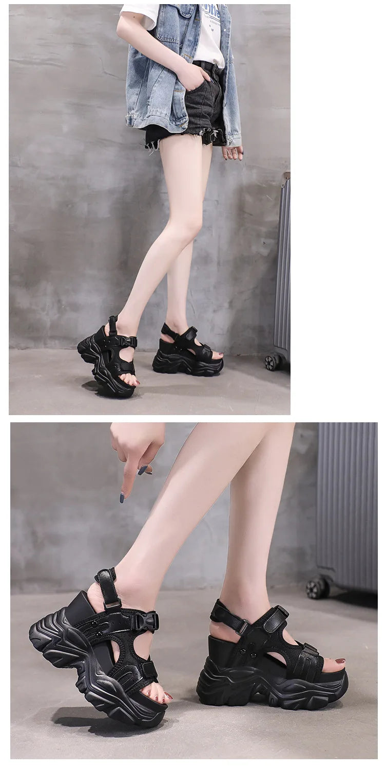 Super High Hidden Wedge Platform Sandals