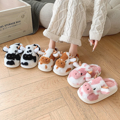 Cow Cuddles Plush Slippers