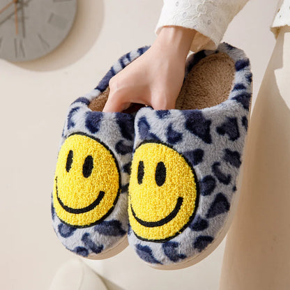 Leopard Smiley Cozy Indoor Slippers