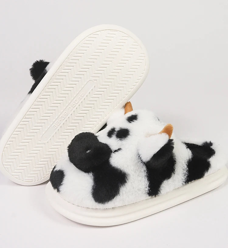 Cow Cuddles Plush Slippers