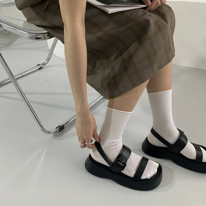 Minimal Luxe Buckle Sandals